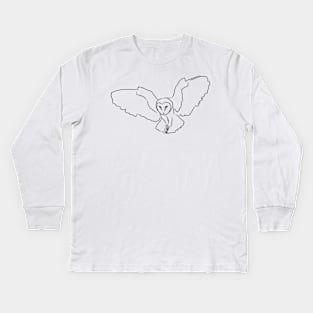 Owl Silhouette Kids Long Sleeve T-Shirt